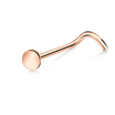 Pin Shaped Silver Curved Nose Stud NSKB-70